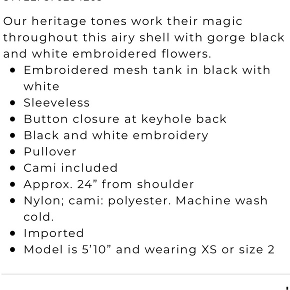 WHBM Embroidered Mesh Shell - Picture 4 of 6